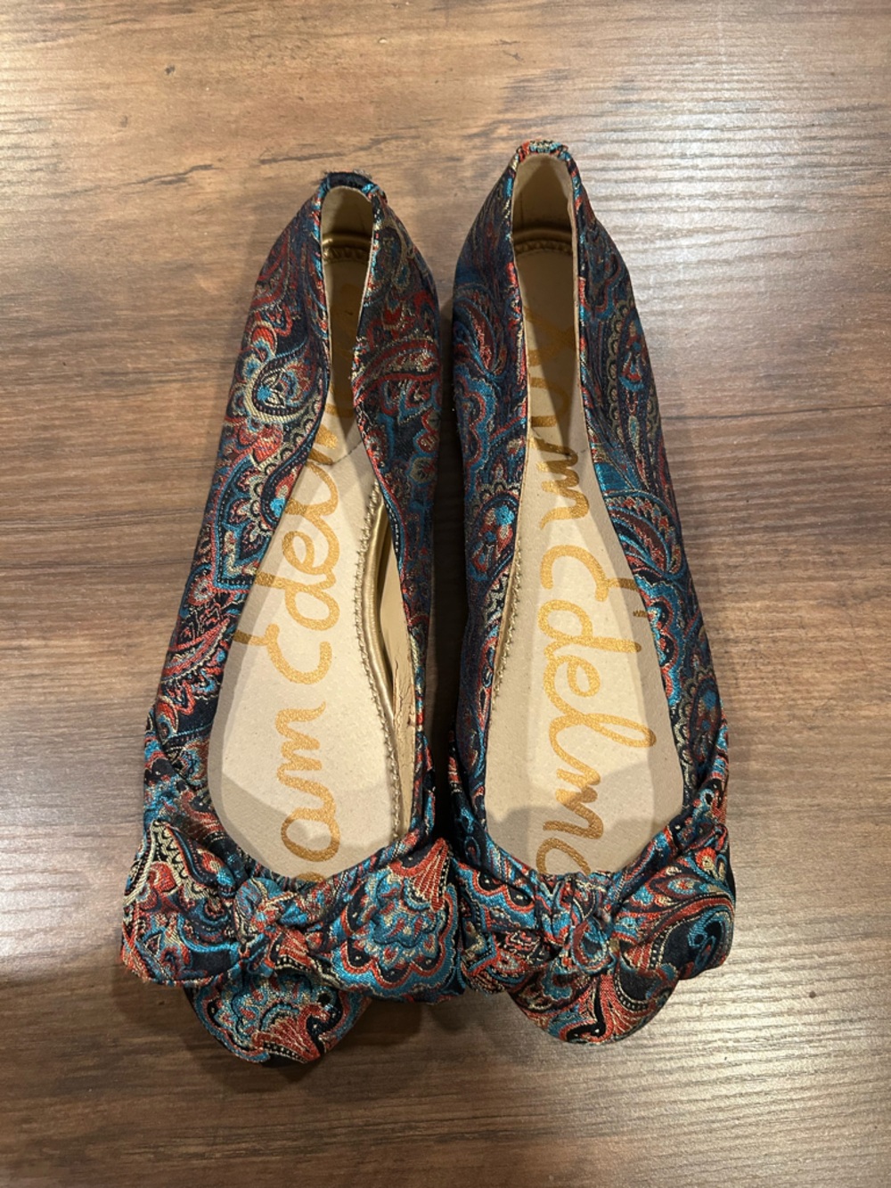 Sam Edelman Multicolor Paisley Bow Ballet Flats